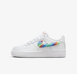 Nike Air Force 1 Low GS “Rainbow Lace Swoosh” FQ4948-100